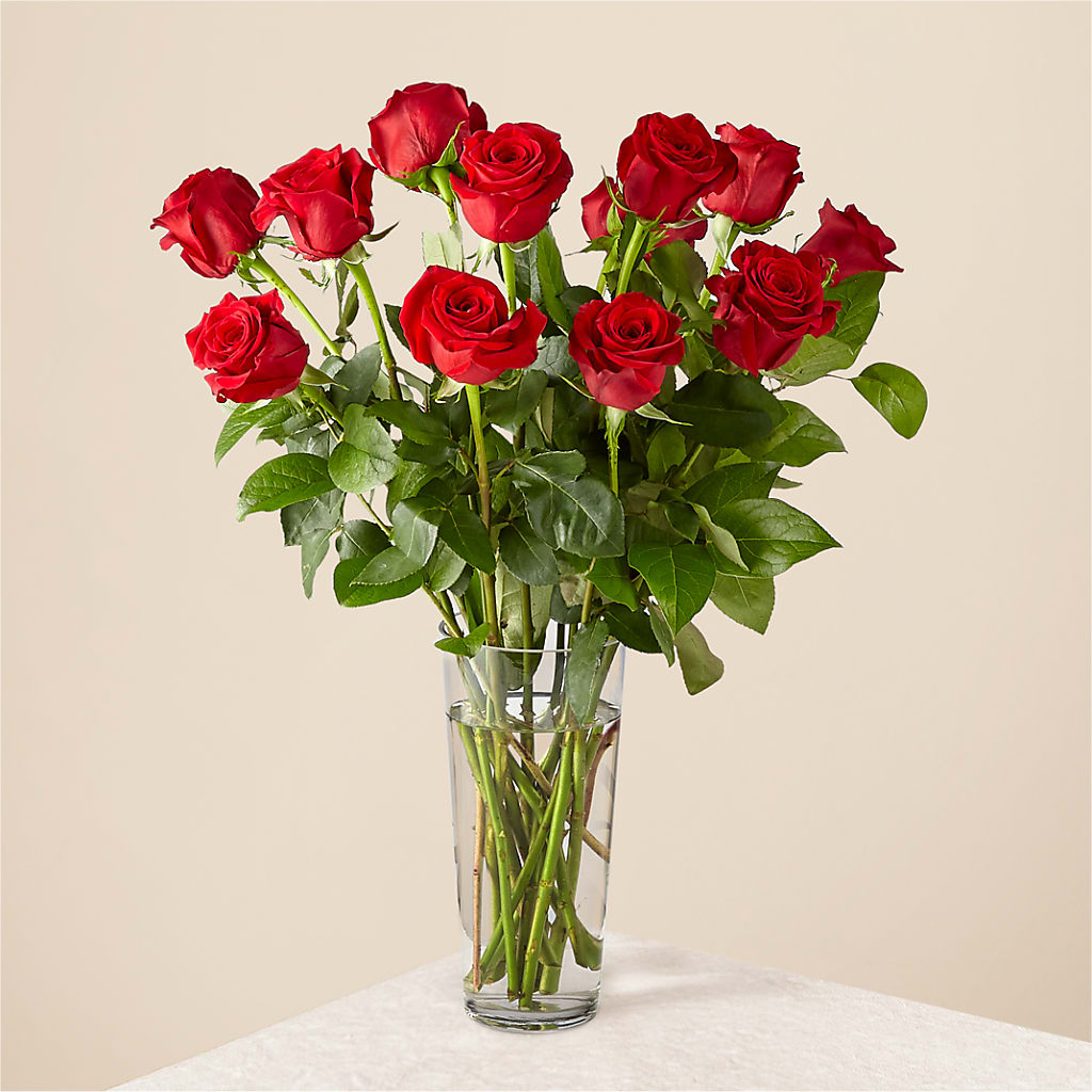 Long Stem Red Rose Bouquet – Moderna Flowers, Rosamond CA