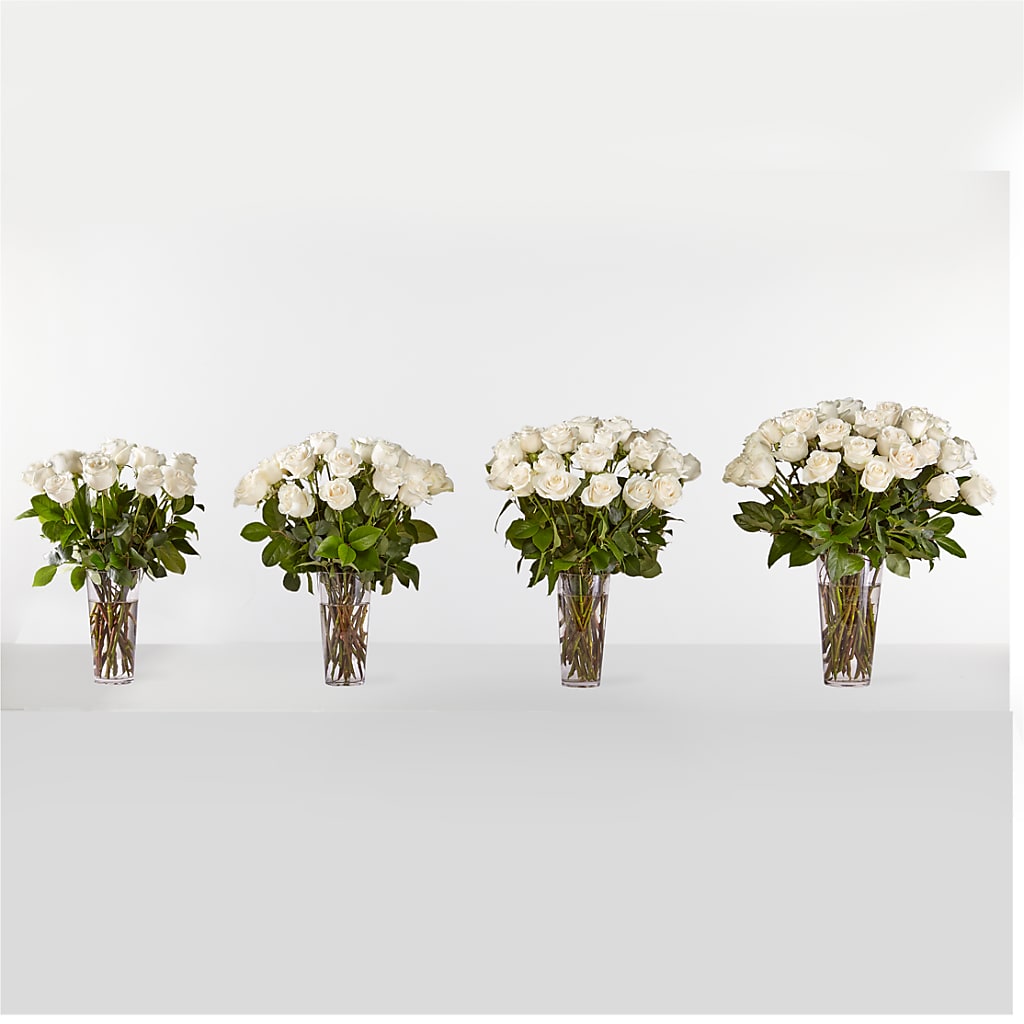 Long Stem White Rose Bouquet – Moderna Flowers, Rosamond CA