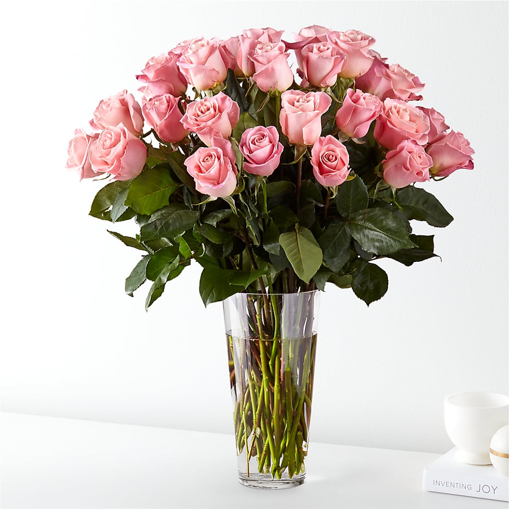 Long Stem Pink Rose Bouquet – Moderna Flowers, Rosamond CA
