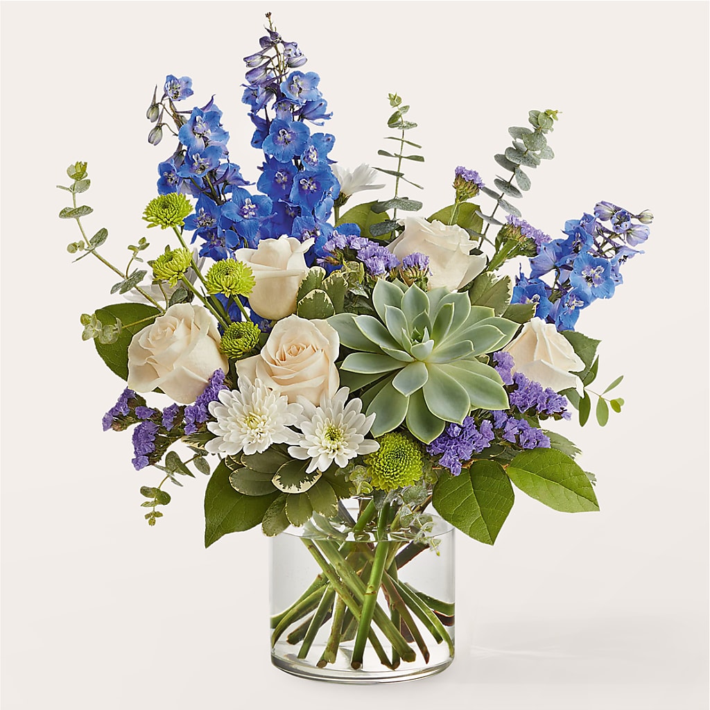 Cerulean Waves Bouquet – Moderna Flowers, Rosamond CA