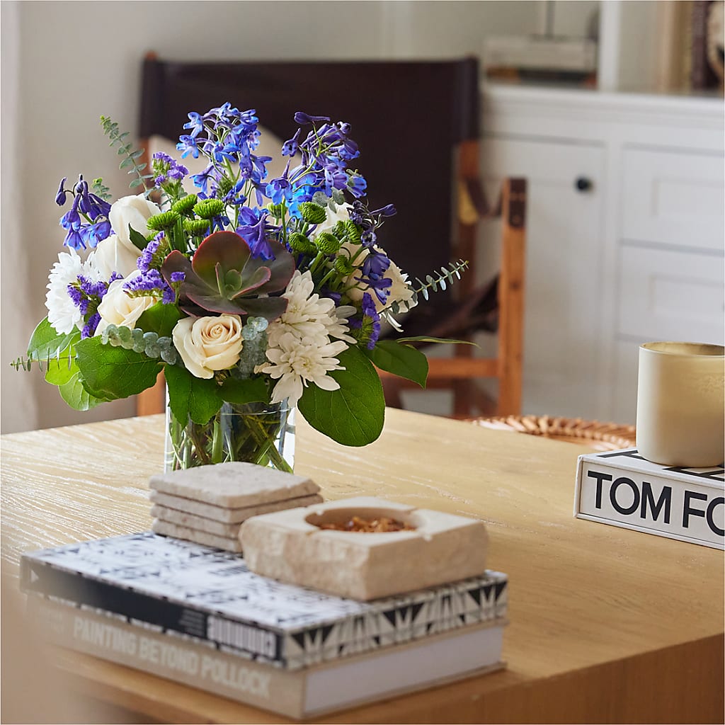 Cerulean Waves Bouquet – Moderna Flowers, Rosamond CA
