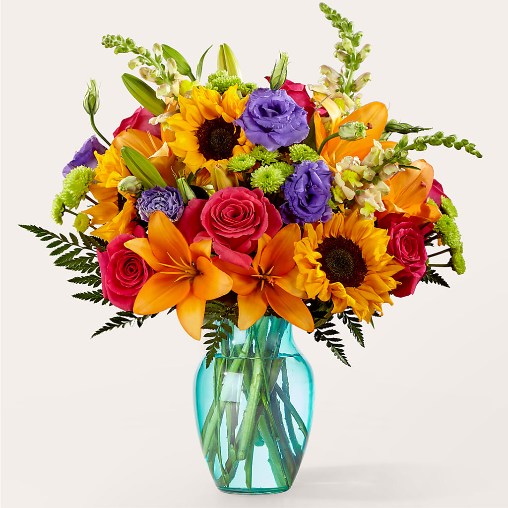 Double Rainbow Bouquet – Moderna Flowers, Rosamond CA