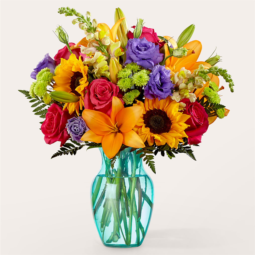 Double Rainbow Bouquet – Moderna Flowers, Rosamond CA