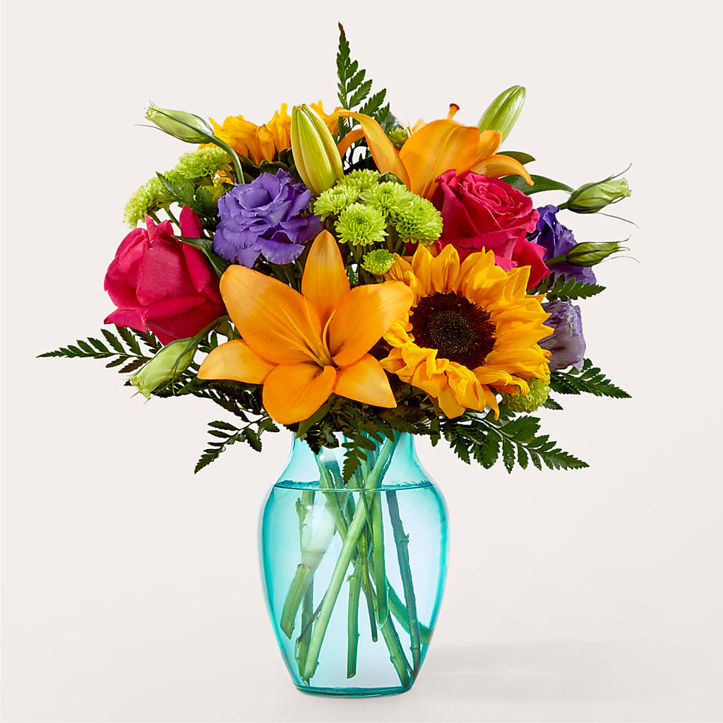 Double Rainbow Bouquet – Moderna Flowers, Rosamond CA