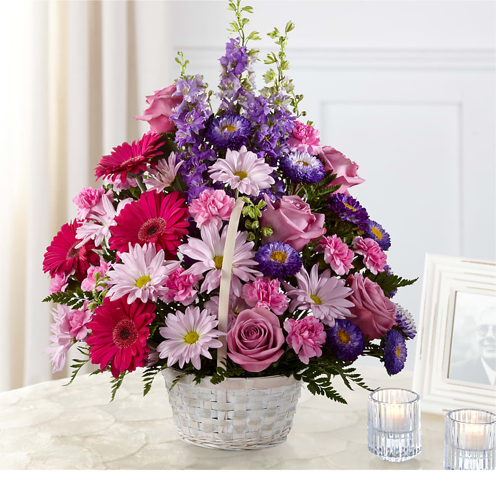 Pastel Peace Basket – Moderna Flowers, Rosamond CA