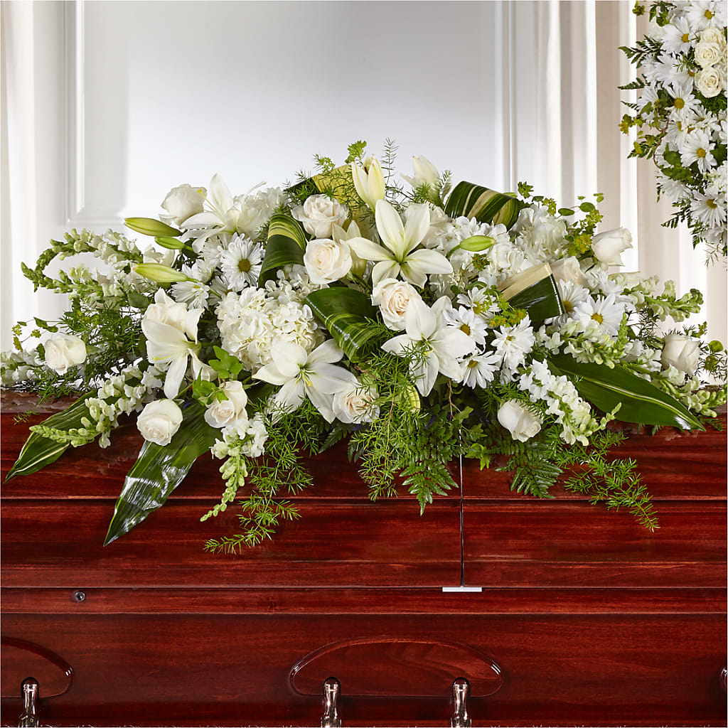 Abundance Casket Spray – Moderna Flowers, Rosamond CA
