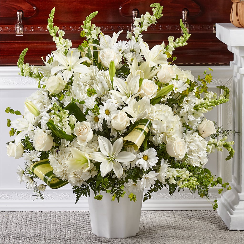 Thoughts of Tranquility Floor Basket – Moderna Flowers, Rosamond CA
