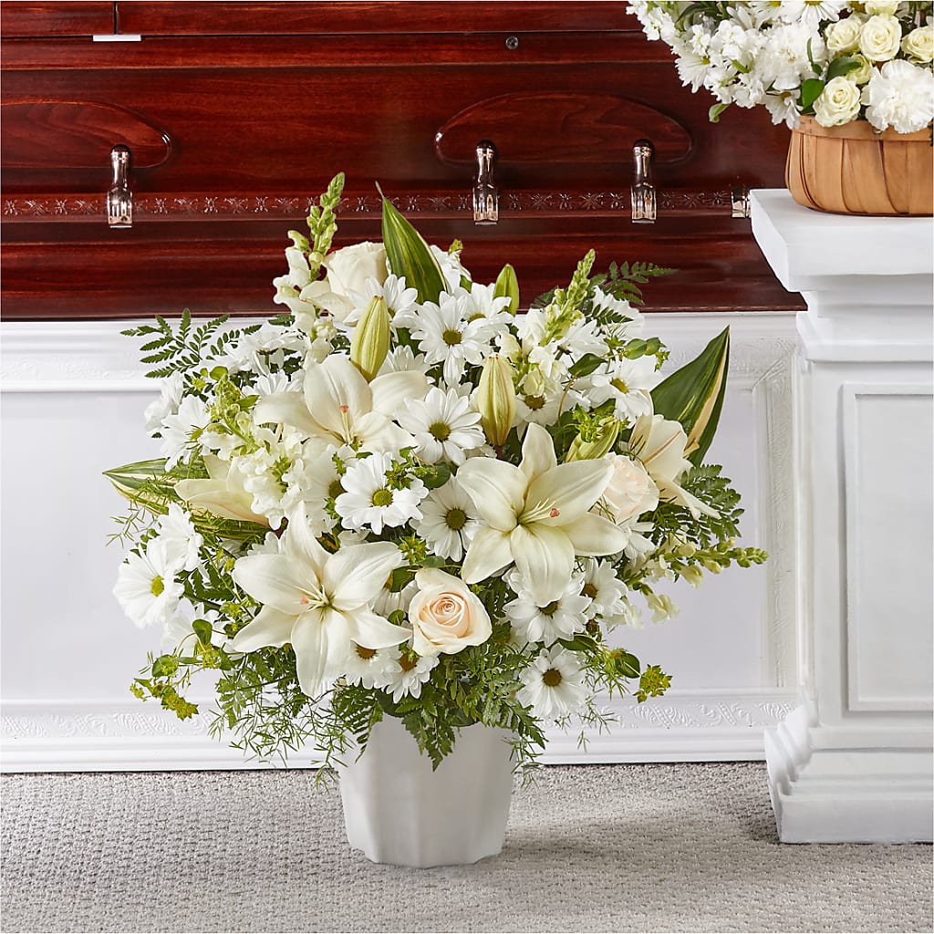 Thoughts of Tranquility Floor Basket – Moderna Flowers, Rosamond CA