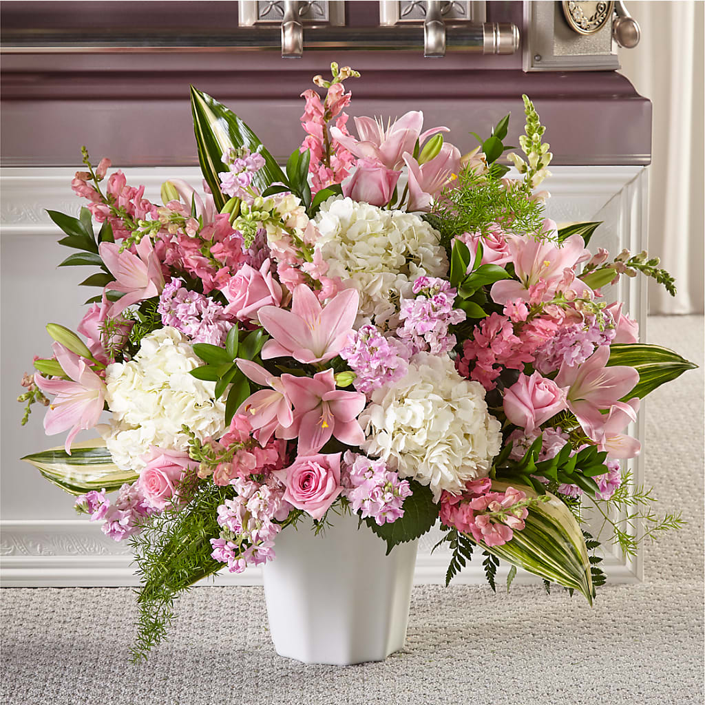 Simply Serene Floor Basket – Moderna Flowers, Rosamond CA