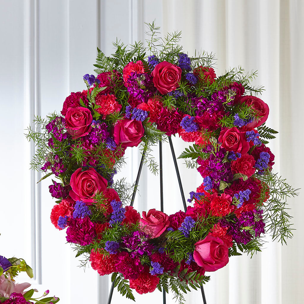 Calming Colors Wreath – Moderna Flowers, Rosamond CA