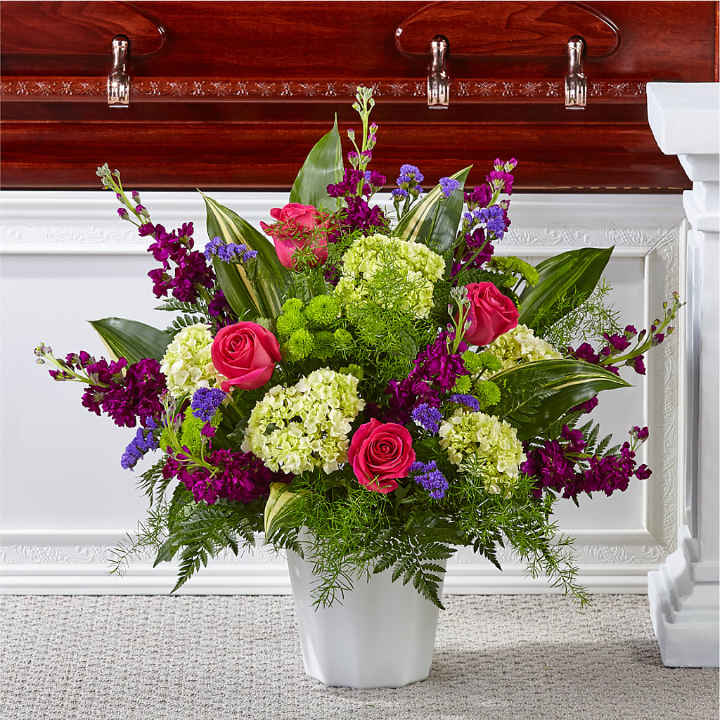 Beautiful Horizons Floor Basket – Moderna Flowers, Rosamond CA