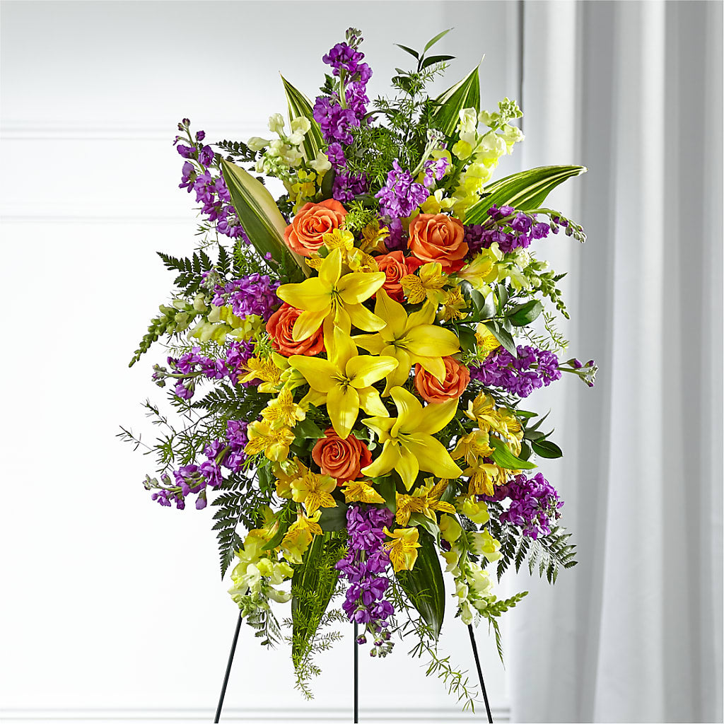 Thoughtful Prayers Standing Spray – Moderna Flowers, Rosamond CA