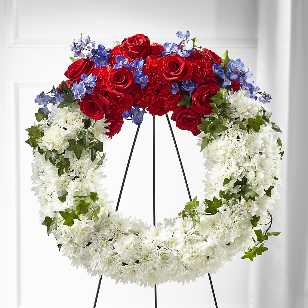 Patriotic Passion Wreath – Moderna Flowers, Rosamond CA