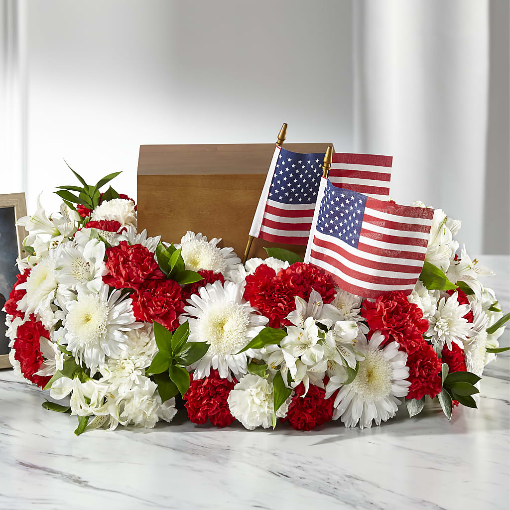 Spirit of Patriotism Cremation Adornment – Moderna Flowers, Rosamond CA
