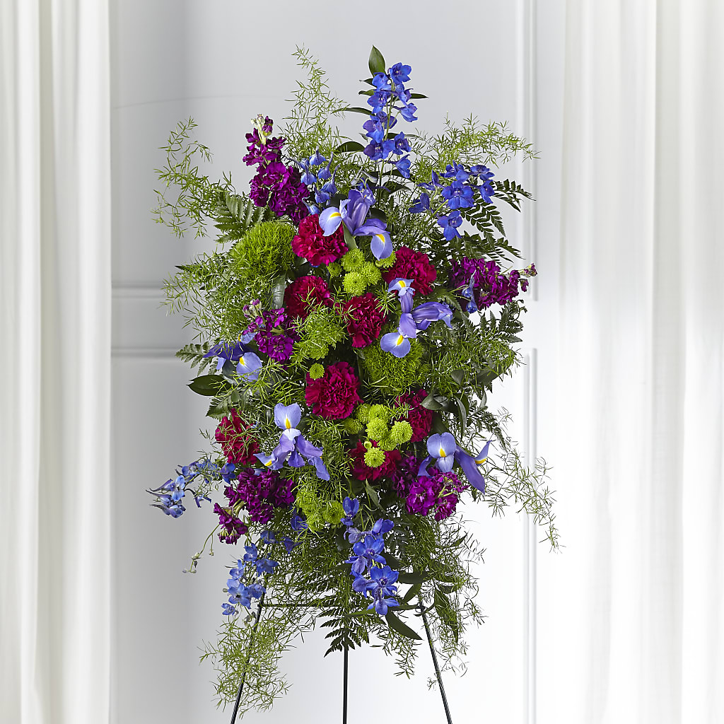 Heavenly Skies Standing Spray – Moderna Flowers, Rosamond CA