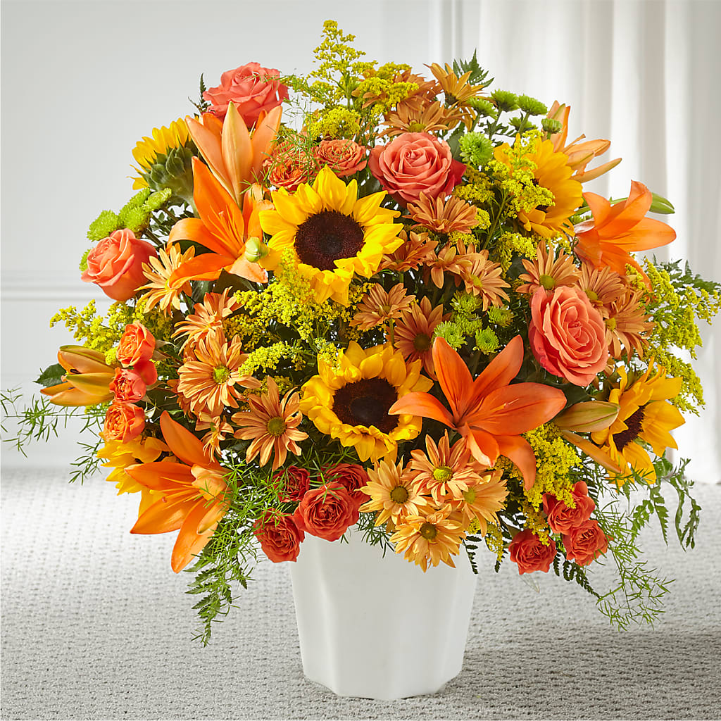 Harvest Thoughts Floor Basket – Moderna Flowers, Rosamond CA