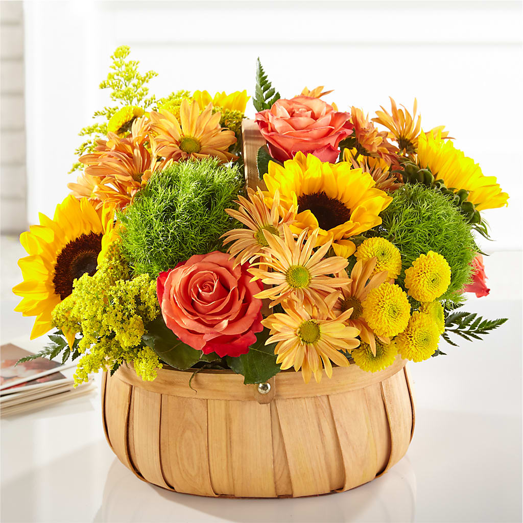 Harvest Sunflower Basket – Moderna Flowers, Rosamond CA