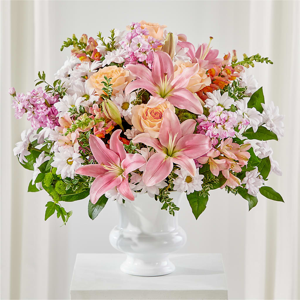 Heartfelt Gesture Urn Arrangement – Moderna Flowers, Rosamond CA