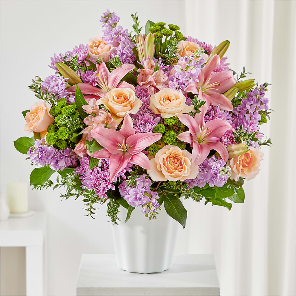Supportive Embrace Tabletop Basket – Moderna Flowers, Rosamond CA