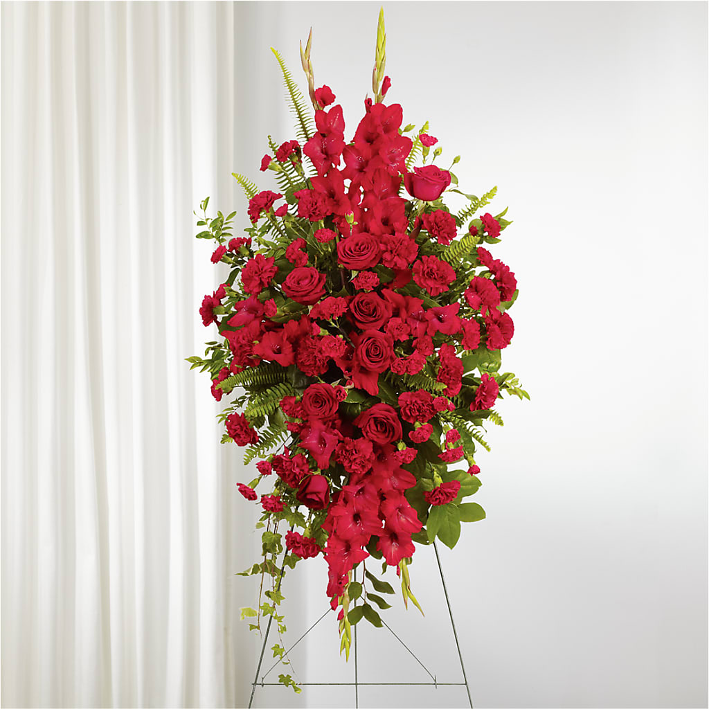 From the Heart Standing Spray – Moderna Flowers, Rosamond CA