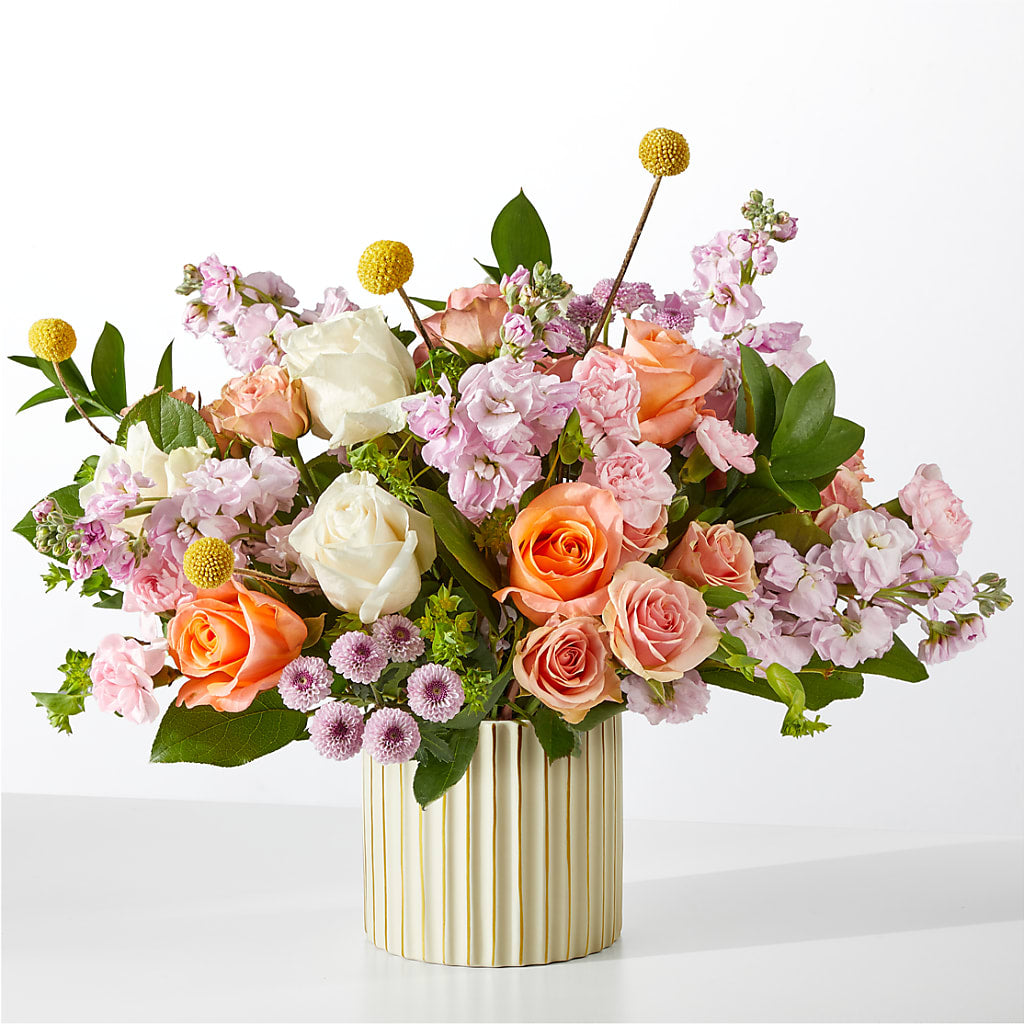 French Market Bouquet with Ivory Vase – Moderna Flowers, Rosamond CA