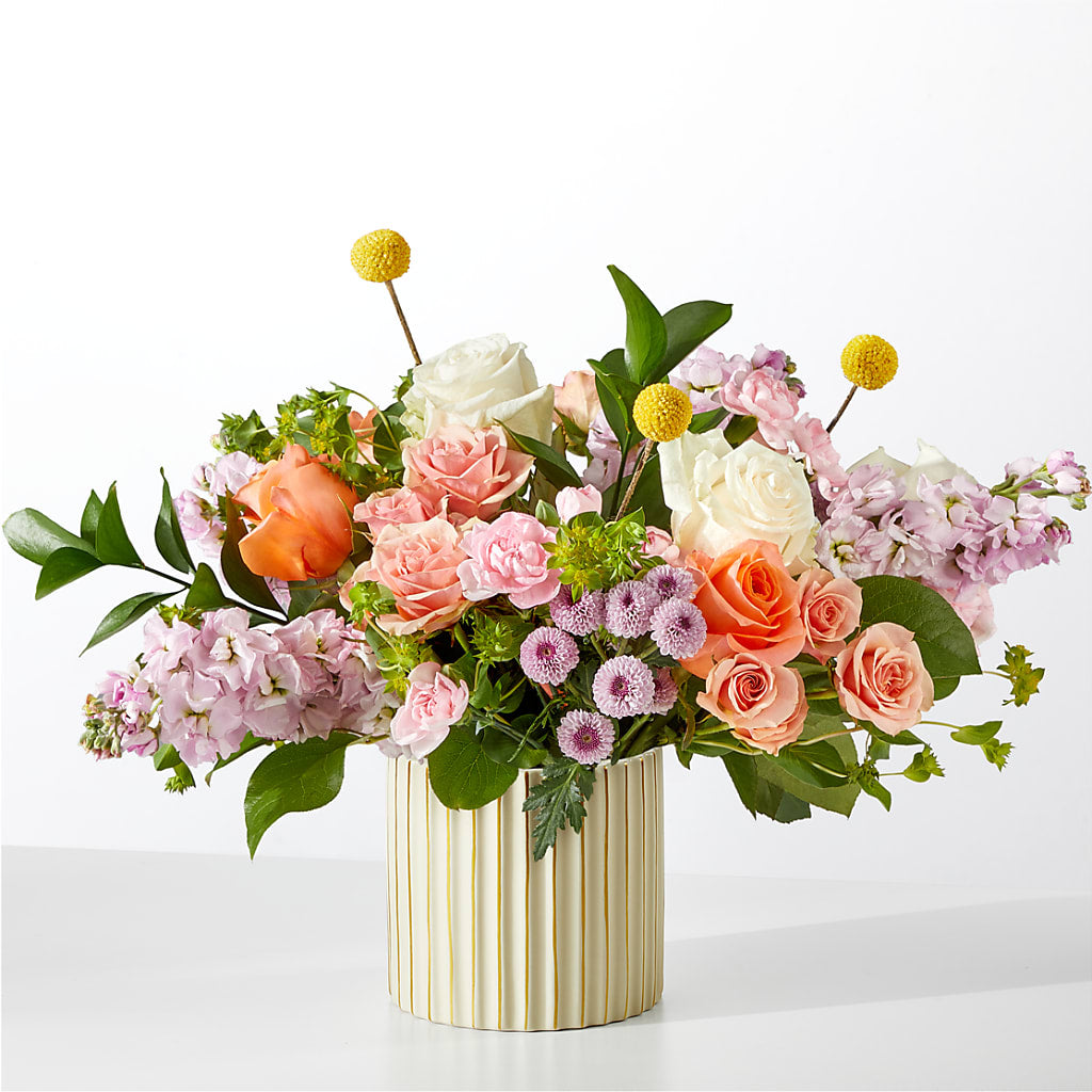 French Market Bouquet with Ivory Vase – Moderna Flowers, Rosamond CA