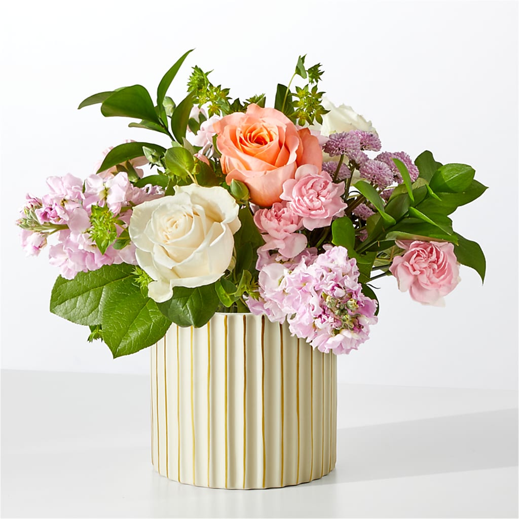 French Market Bouquet with Ivory Vase – Moderna Flowers, Rosamond CA
