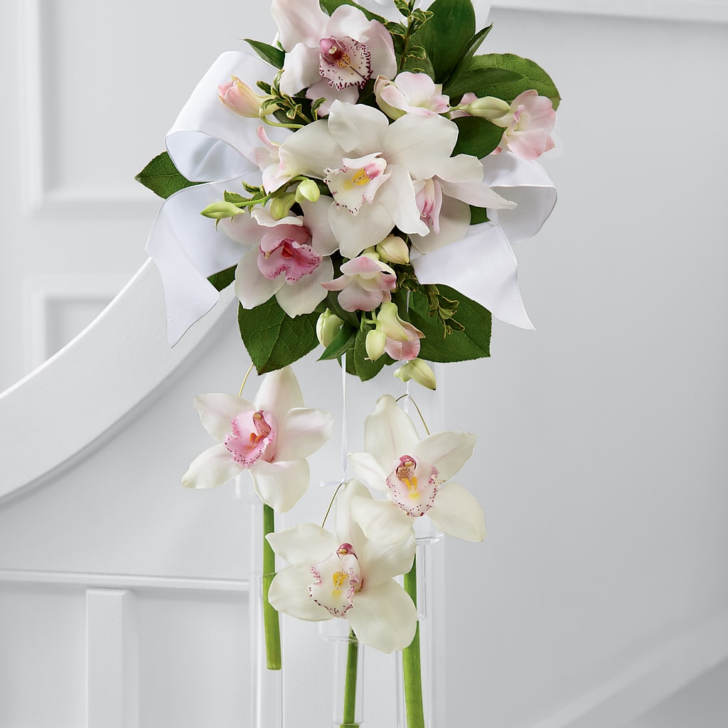Perfect Entrance Pew Arrangement – Moderna Flowers, Rosamond CA