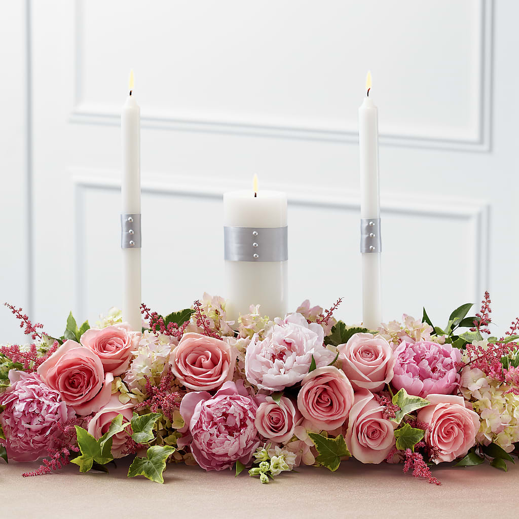Worldwide Romance Unity Candle Arrangement – Moderna Flowers, Rosamond CA
