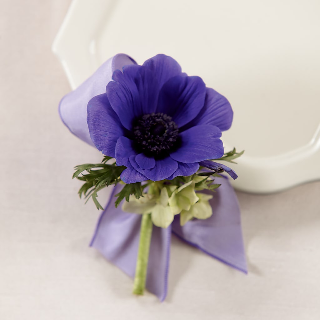 Purple Passion Boutonniere – Moderna Flowers, Rosamond CA