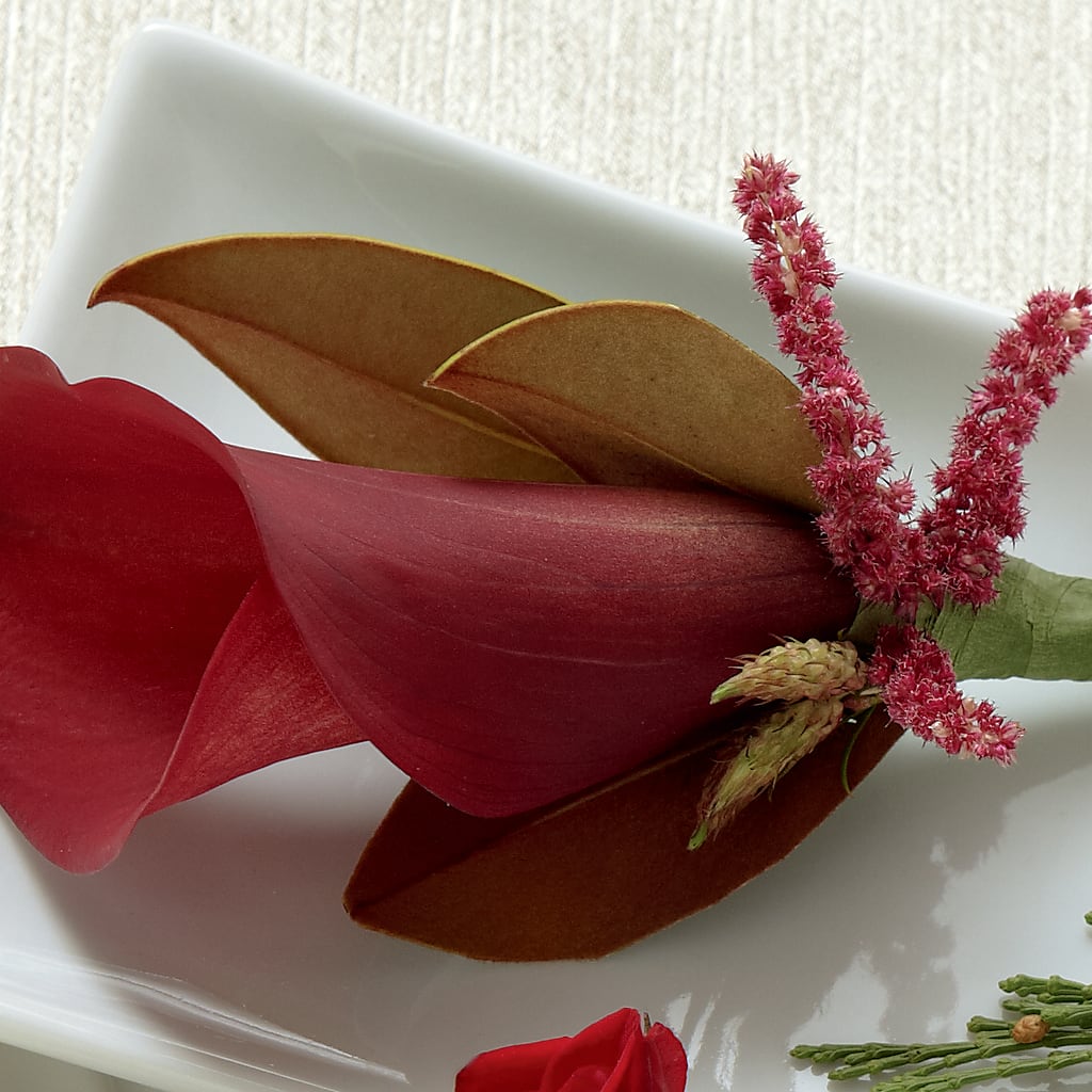 Red Calla Boutonniere – Moderna Flowers, Rosamond CA