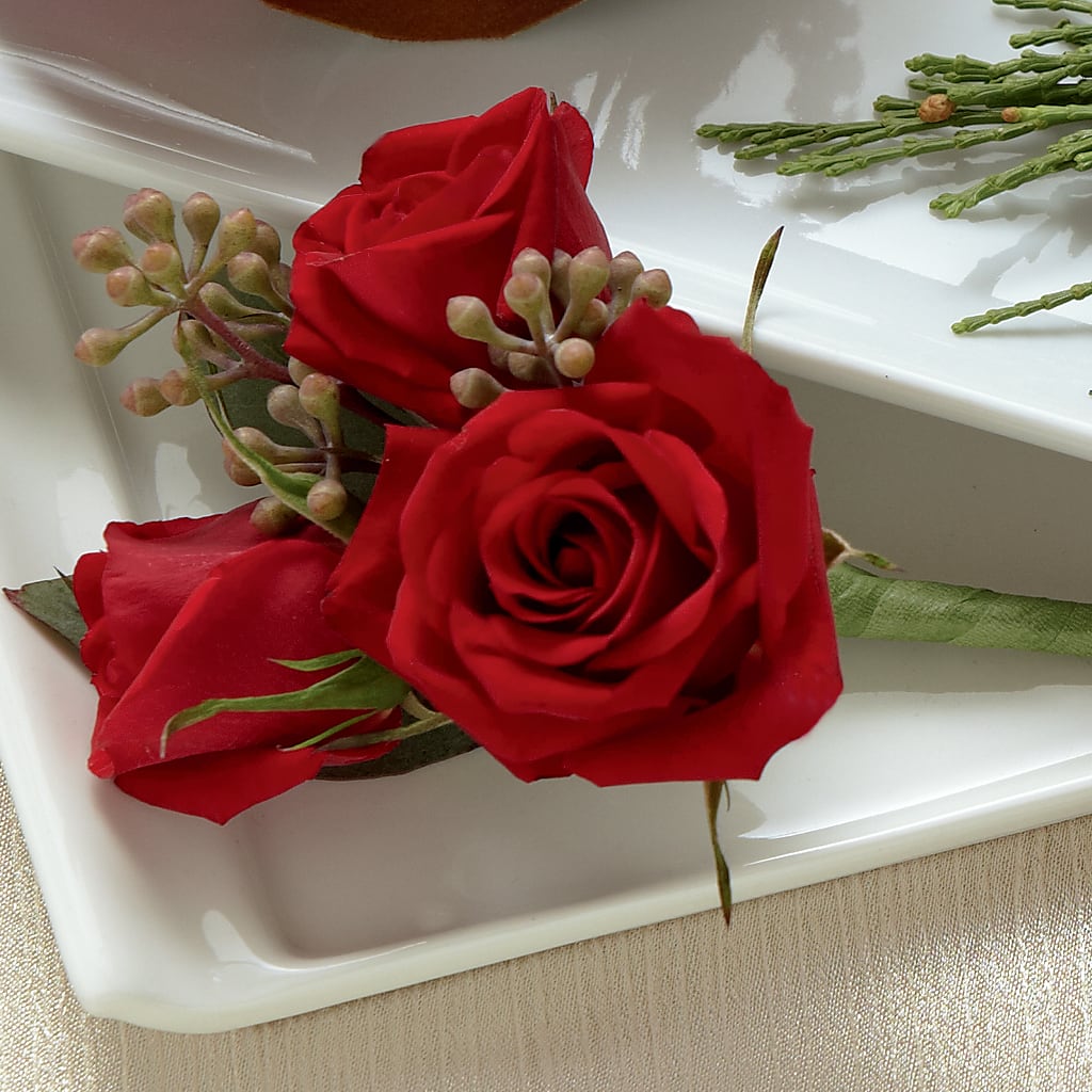 Red Spray Rose Boutonniere – Moderna Flowers, Rosamond CA