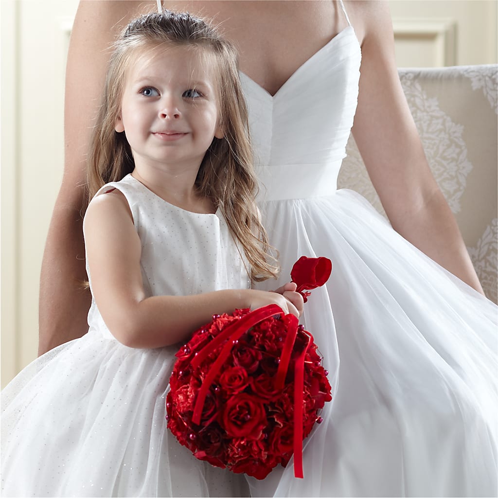 Pure at Heart Flower Girl Arrangement – Moderna Flowers, Rosamond CA
