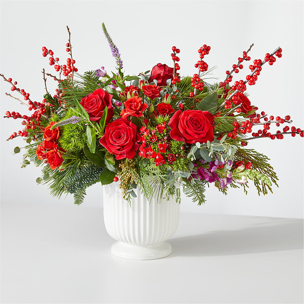 Big Red Bow Bouquet –  Moderna Flowers, Rosamond CA