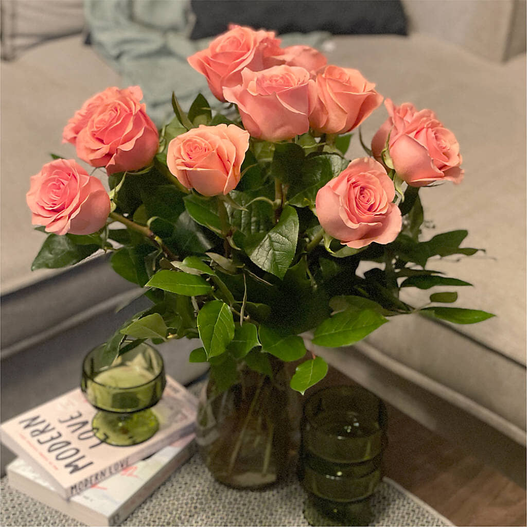Long Stem Pink Rose Bouquet –  Moderna Flowers, Rosamond CA