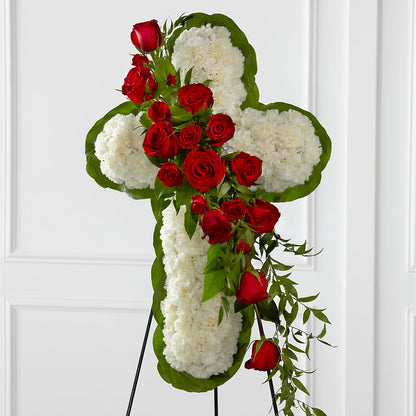 Floral Cross Easel –  Moderna Flowers, Rosamond CA