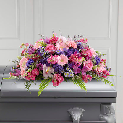 Glorious Garden Casket Spray –  Moderna Flowers, Rosamond CA