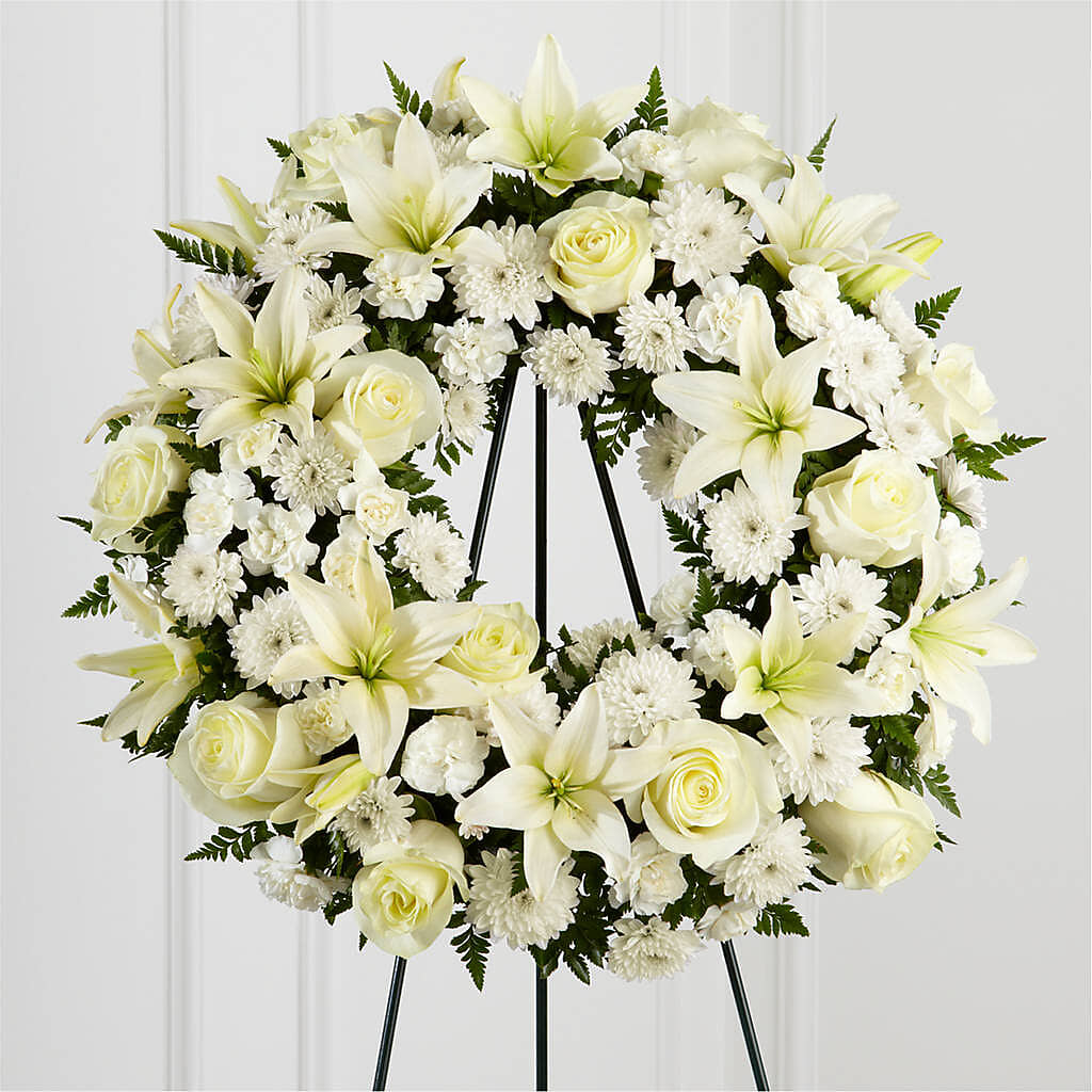 Treasured Tribute Wreath –  Moderna Flowers, Rosamond CA