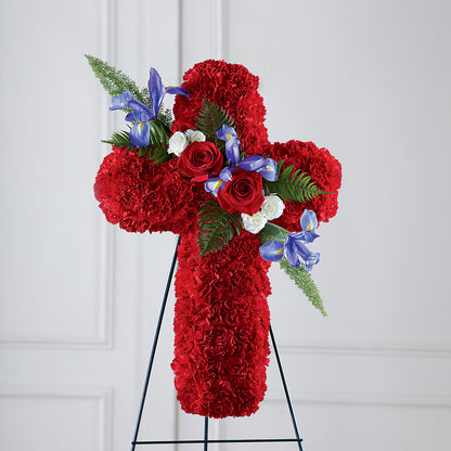 Faithful Hero Floral Cross –  Moderna Flowers, Rosamond CA