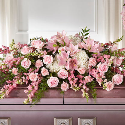 Life & Remembrance Casket Spray –  Moderna Flowers, Rosamond CA