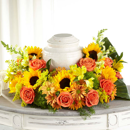 Faithful Sunflower Cremation Adornment –  Moderna Flowers, Rosamond CA