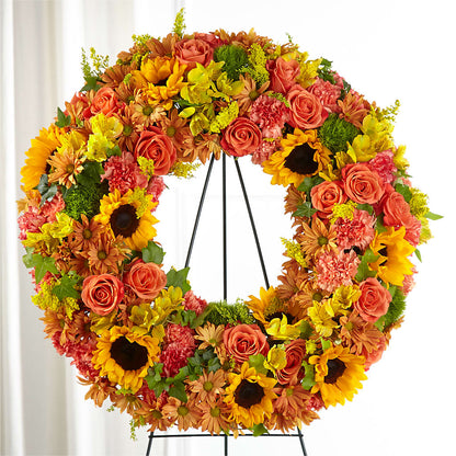 Autumnal Memories Wreath (Standard) –  Moderna Flowers, Rosamond CA