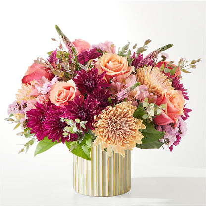 Berry Cobbler Bouquet with Ivory Vase –  Moderna Flowers, Rosamond CA
