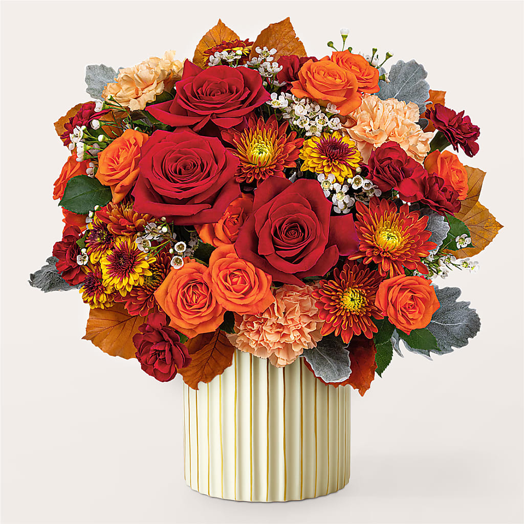 Merlot Bouquet with Ivory Vase –  Moderna Flowers, Rosamond CA