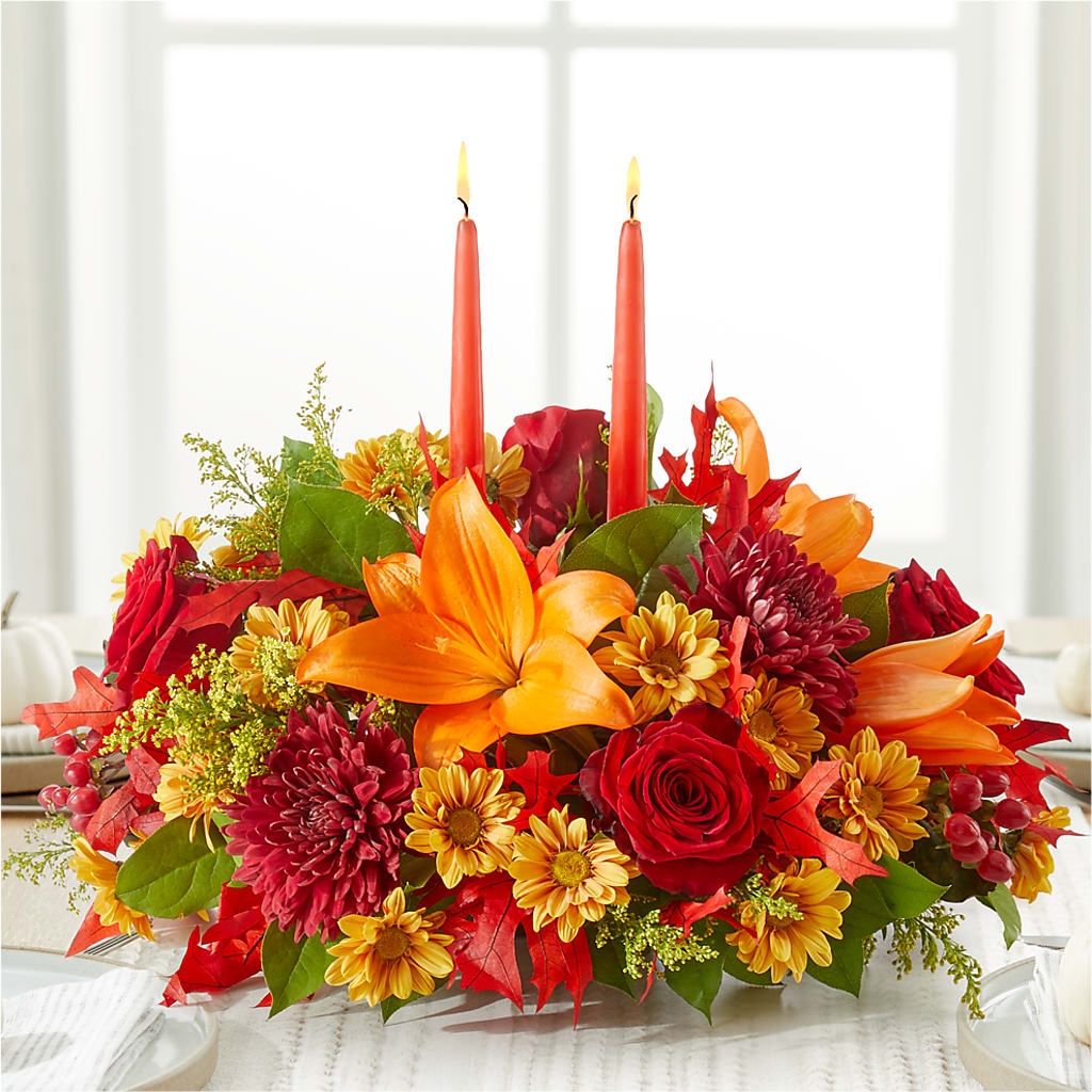 Autumn's Embrace Centerpiece –  Moderna Flowers, Rosamond CA