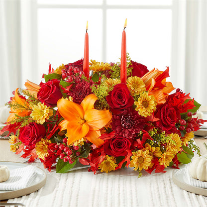 Autumn's Embrace Centerpiece –  Moderna Flowers, Rosamond CA