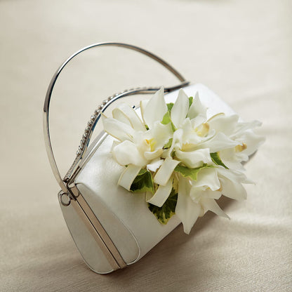 White Purse Decor –  Moderna Flowers, Rosamond CA